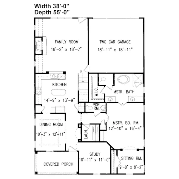 Arts & Crafts House Plan First Floor - Bryson Creek Rustic Ranch Home 056D-0003 - Search House Plans and More