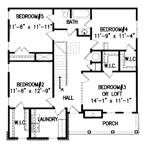 Country House Plan Second Floor - Fawnridge Plantation Home 056D-0004 - Search House Plans and More