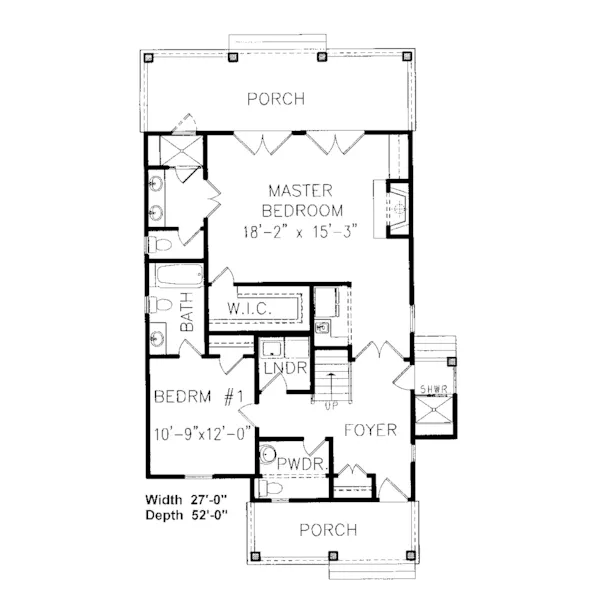 Vacation House Plan First Floor - Weintraub Narrow Lot Home 056D-0006 - Shop House Plans and More