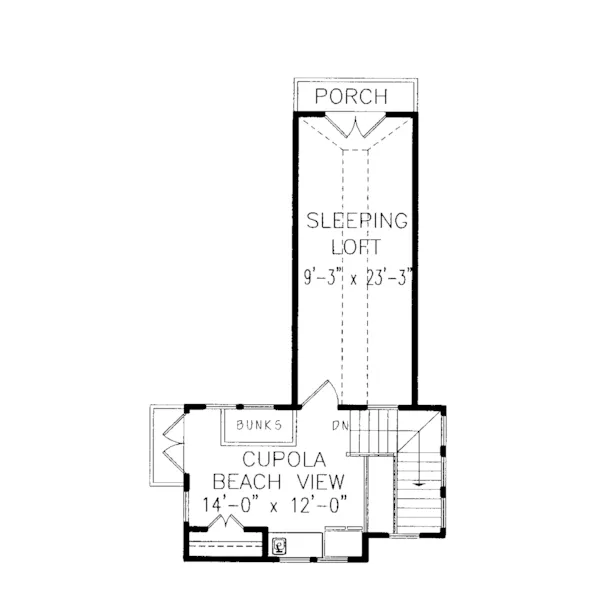 Vacation House Plan Third Floor - Weintraub Narrow Lot Home 056D-0006 - Shop House Plans and More