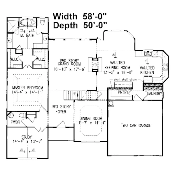 Traditional House Plan First Floor - Lively Traditional Home 056D-0010 - Shop House Plans and More