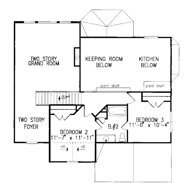 Traditional House Plan Second Floor - Lively Traditional Home 056D-0010 - Shop House Plans and More