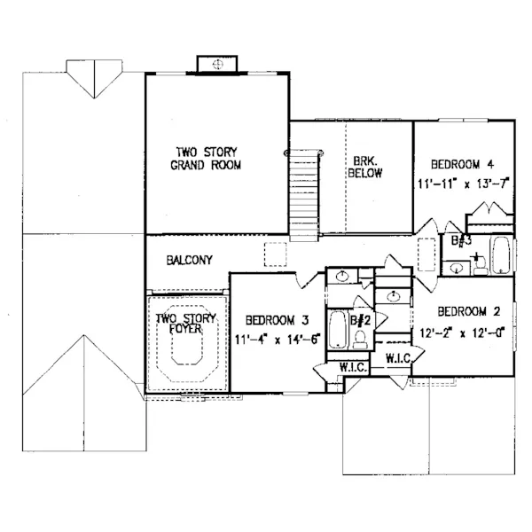 Traditional House Plan Second Floor - Hackamore Traditional Home 056D-0014 - Search House Plans and More