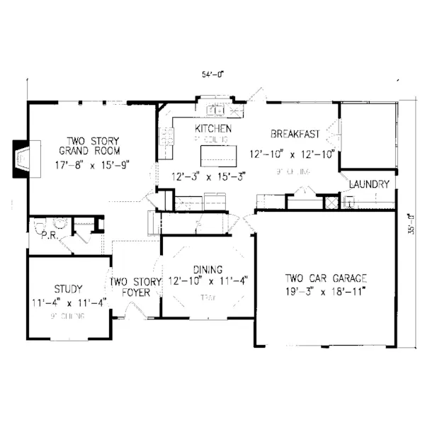 Traditional House Plan First Floor - Aldo Traditional Home 056D-0016 - Search House Plans and More