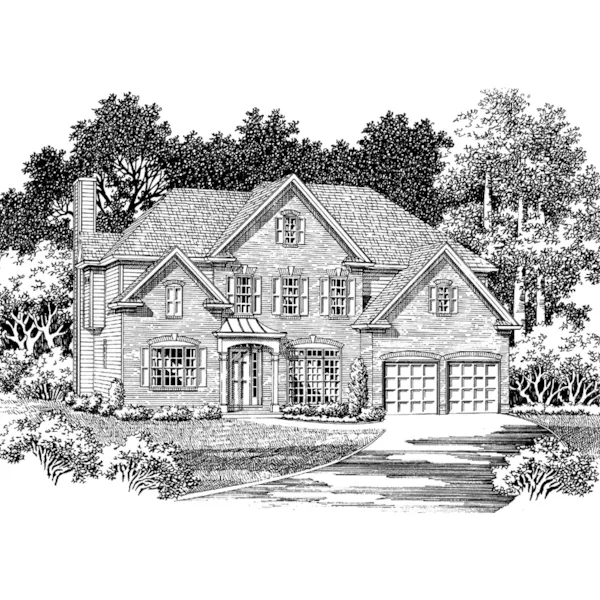 Traditional House Plan Front Image of House - Aldo Traditional Home 056D-0016 - Search House Plans and More