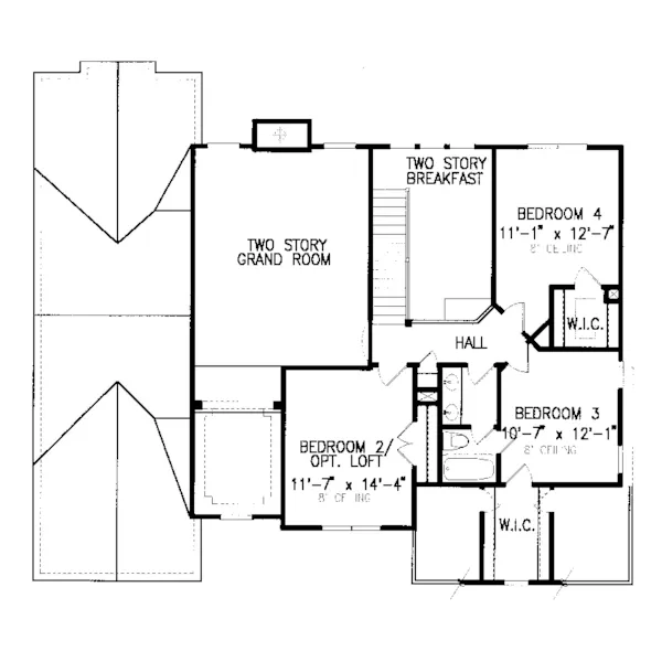 Country House Plan Second Floor - Pralle Meadow Traditional Home 056D-0017 - Shop House Plans and More