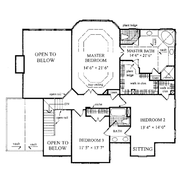 Shingle House Plan Second Floor - Paradise Cove Cottage Home 056D-0020 - Shop House Plans and More