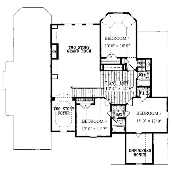 Victorian House Plan Second Floor - Eden Park European Luxury Home 056D-0025 - Search House Plans and More