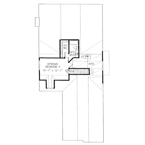 Ranch House Plan Second Floor - Trevor Ranch Cottage Home 056D-0027 - Shop House Plans and More