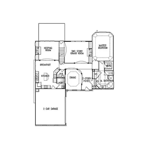 Colonial House Plan First Floor - Arbor Terrace Traditional Home 056D-0028 - Search House Plans and More