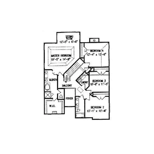 Traditional House Plan Second Floor - Tipton Garden Traditional Home 056D-0029 - Shop House Plans and More