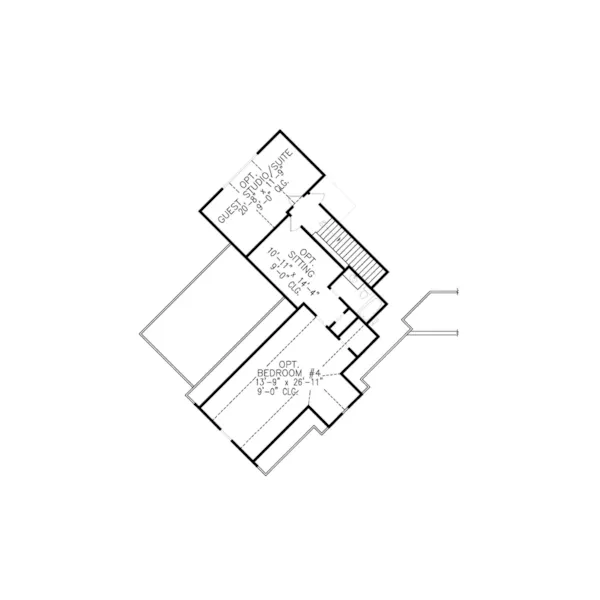 Vacation House Plan Second Floor - Aztec Hill Vacation Home 056D-0042 - Search House Plans and More