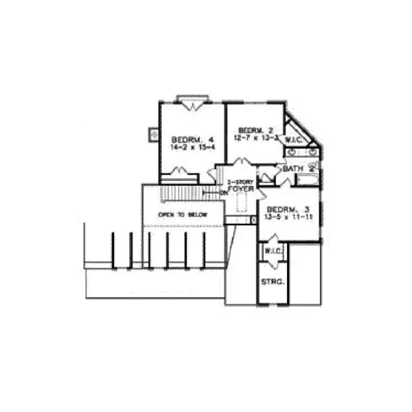 Country House Plan Second Floor - Hillside European Home 056D-0043 - Search House Plans and More