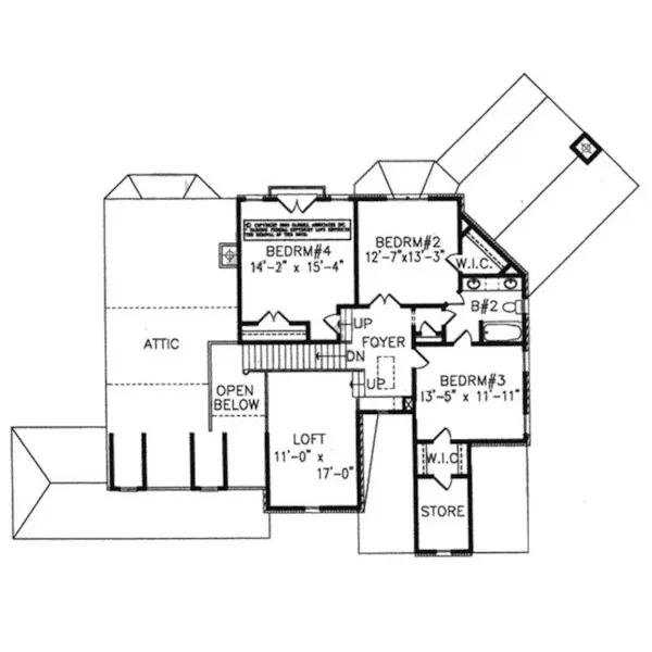 Country House Plan Second Floor - La Belle Place European Home 056D-0045 - Shop House Plans and More