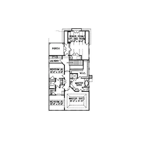 Shingle House Plan Second Floor - Millheim Falls Shingle Home 056D-0046 - Shop House Plans and More