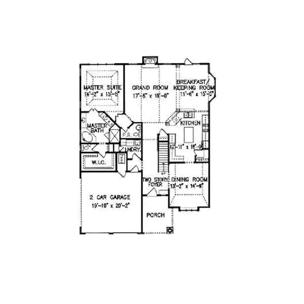 Country House Plan First Floor - Otter Creek Country French Home 056D-0047 - Shop House Plans and More