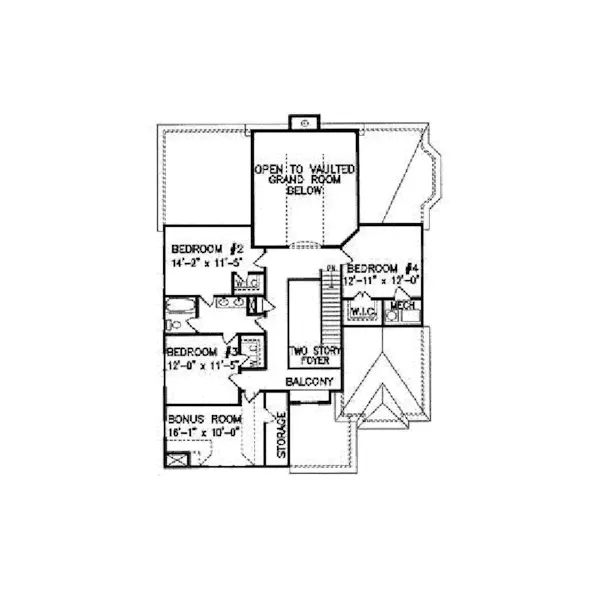 Country House Plan Second Floor - Otter Creek Country French Home 056D-0047 - Shop House Plans and More