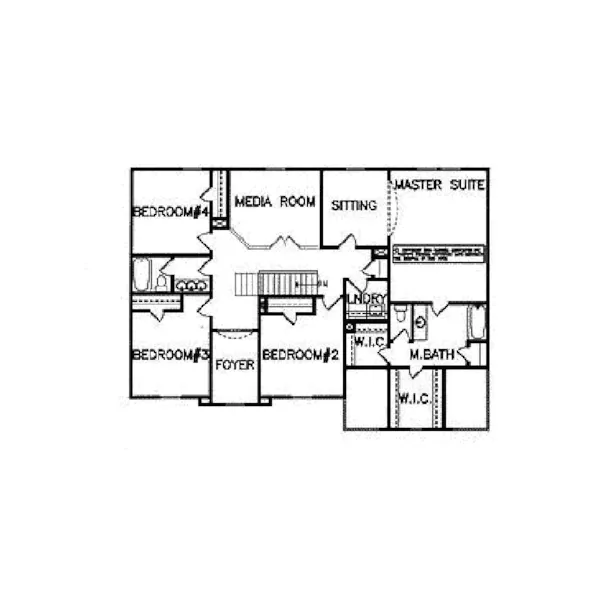 Georgian House Plan Second Floor - Durban Hill Greek Revival Home 056D-0048 - Search House Plans and More