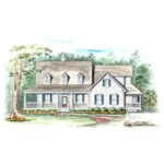 Two-Story Country Farmhouse With Two Covered Porches