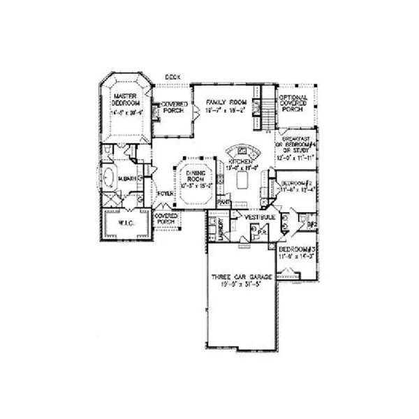 Tudor House Plan First Floor - Havering Tudor Home 056D-0051 - Search House Plans and More