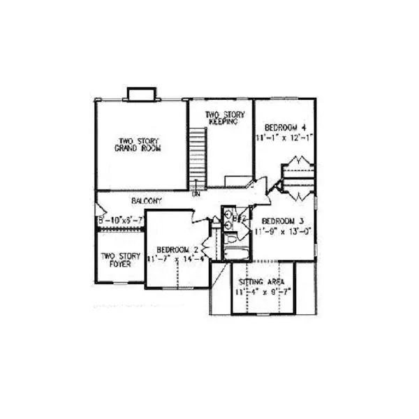 Traditional House Plan Second Floor - Melton Place European Home 056D-0056 - Shop House Plans and More