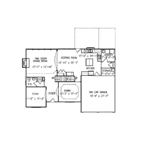 Colonial House Plan First Floor - Nadia Spring Traditional Home 056D-0059 - Shop House Plans and More