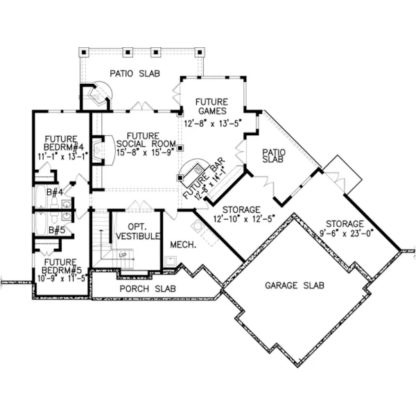 Optional Floor Plan - Winter Mountain Rustic Home 056D-0071 - Shop House Plans and More