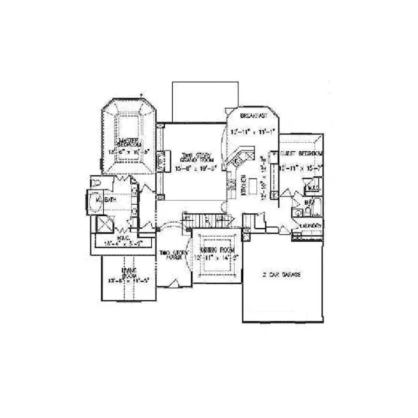 Traditional House Plan First Floor - Dunhill Manor Traditional Home 056D-0072 - Search House Plans and More