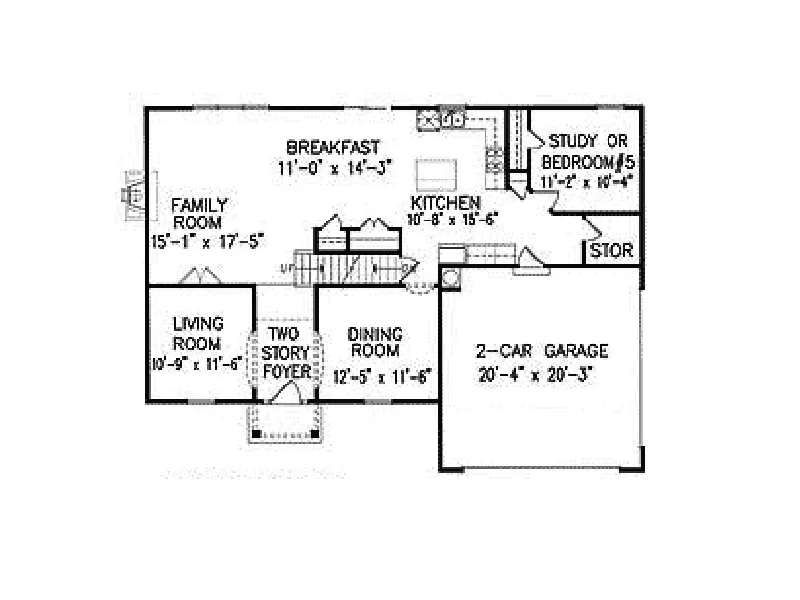 Colonial House Plan First Floor - Manley Georgian Style Home 056D-0073 - Shop House Plans and More