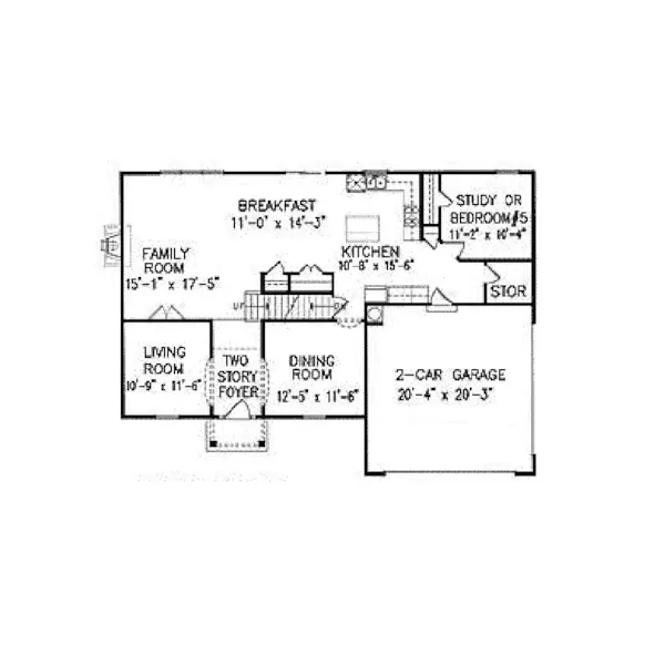 Shingle House Plan First Floor - Manley Georgian Style Home 056D-0073 - Shop House Plans and More