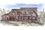 Mountain House Plan Front of Home - 056D-0074 - Shop House Plans and More