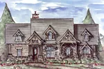 Ranch House Plan Front of Home - Bernard Creek Craftsman Home 056D-0075 - Search House Plans and More