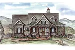 Mountain House Plan Front of Home - Dylan Cove Craftsman Home 056D-0077 - Search House Plans and More