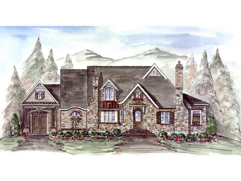 Ranch House Plan Front Image - Farris Hollow European Home 056D-0078 - Search House Plans and More