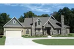 Rustic House Plan Front of Home - Farris Hollow European Home 056D-0078 - Search House Plans and More