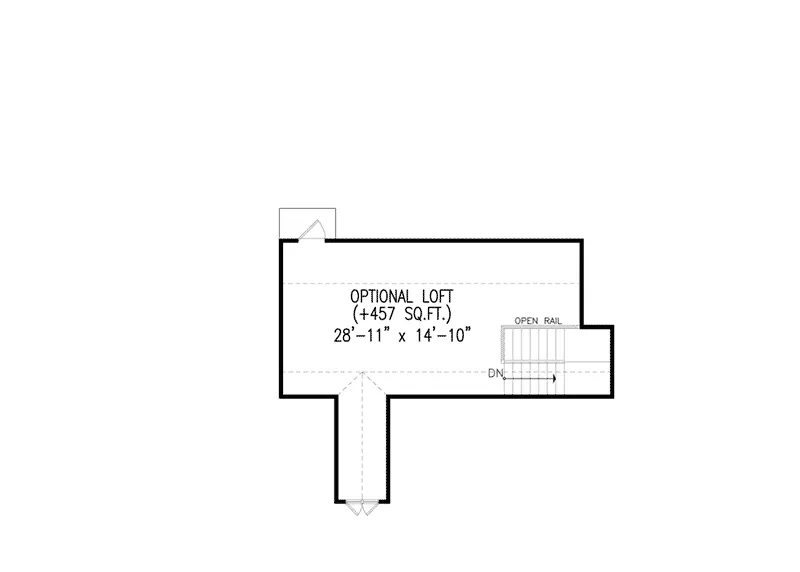 Rustic House Plan Optional Loft Floor Plan - Farris Hollow European Home 056D-0078 - Search House Plans and More