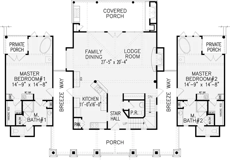 Cabin & Cottage House Plan First Floor - 056D-0079 - Shop House Plans and More