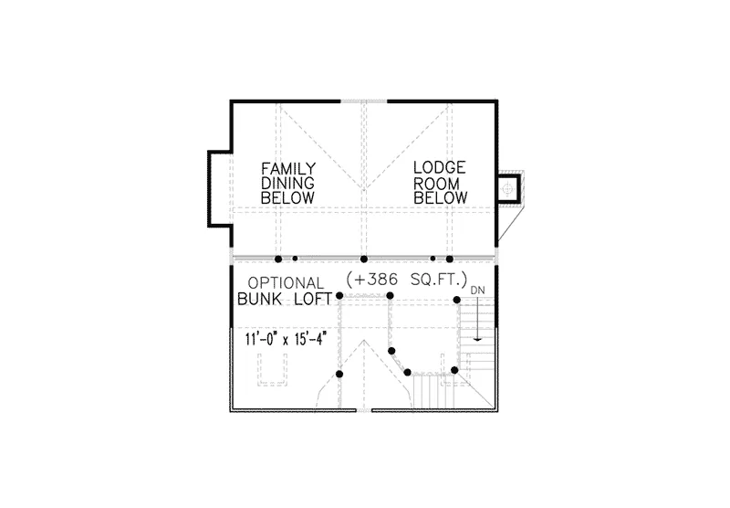 Cabin & Cottage House Plan Optional Loft Floor Plan - 056D-0079 - Shop House Plans and More