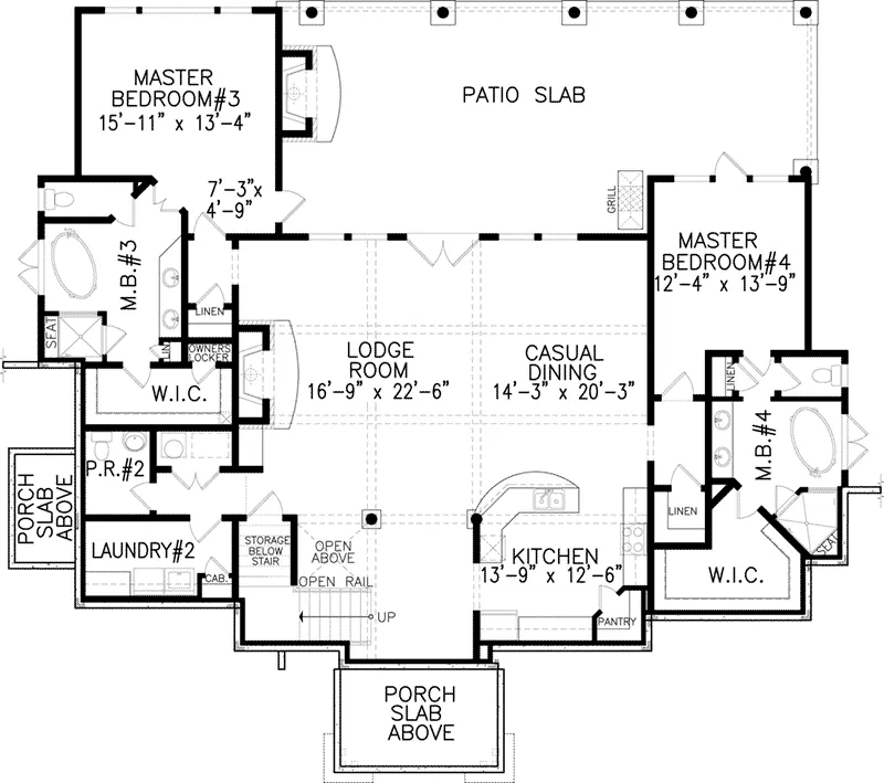 Country House Plan First Floor - 056D-0080 - Shop House Plans and More