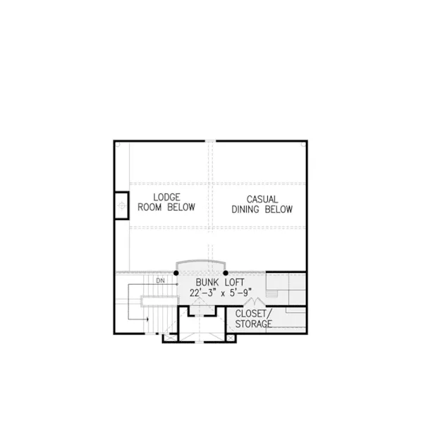 Mountain House Plan Second Floor - Gwynn Rustic European Home 056D-0080 - Shop House Plans and More