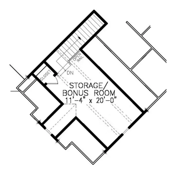 Cabin & Cottage House Plan Bonus Room - Big Trout Creek Rustic Home 056D-0081 - Shop House Plans and More