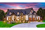 Mountain House Plan Front Night Photo - 056D-0081 - Shop House Plans and More