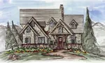 Craftsman House Plan Front of Home - Latrell Rustic Craftsman Home 056D-0082 - Shop House Plans and More