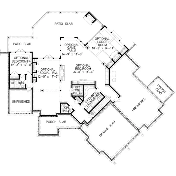 Craftsman House Plan Optional Lower Level - Mayshire Rustic European Home 056D-0083 - Shop House Plans and More