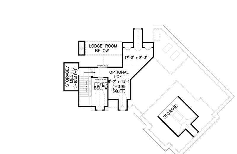 Ranch House Plan Second Floor - Favian European Home 056D-0084 - Search House Plans and More