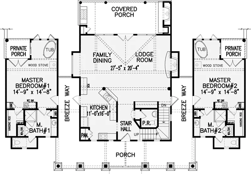 Cabin & Cottage House Plan First Floor - 056D-0085 - Shop House Plans and More