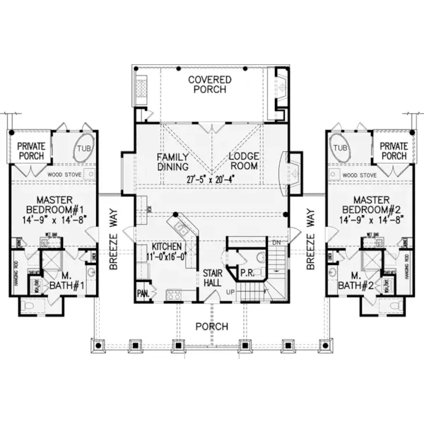 Cabin & Cottage House Plan First Floor - Morgan Ridge European Home 056D-0085 - Shop House Plans and More