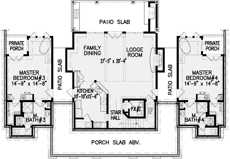 Cabin & Cottage House Plan Lower Level Floor - 056D-0085 - Shop House Plans and More
