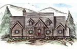 Ranch House Plan Front of House 056D-0086