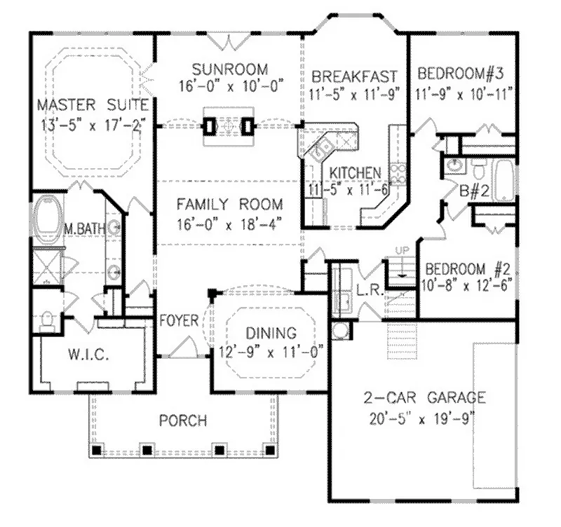 Southern House Plan First Floor - 056D-0089 - Shop House Plans and More